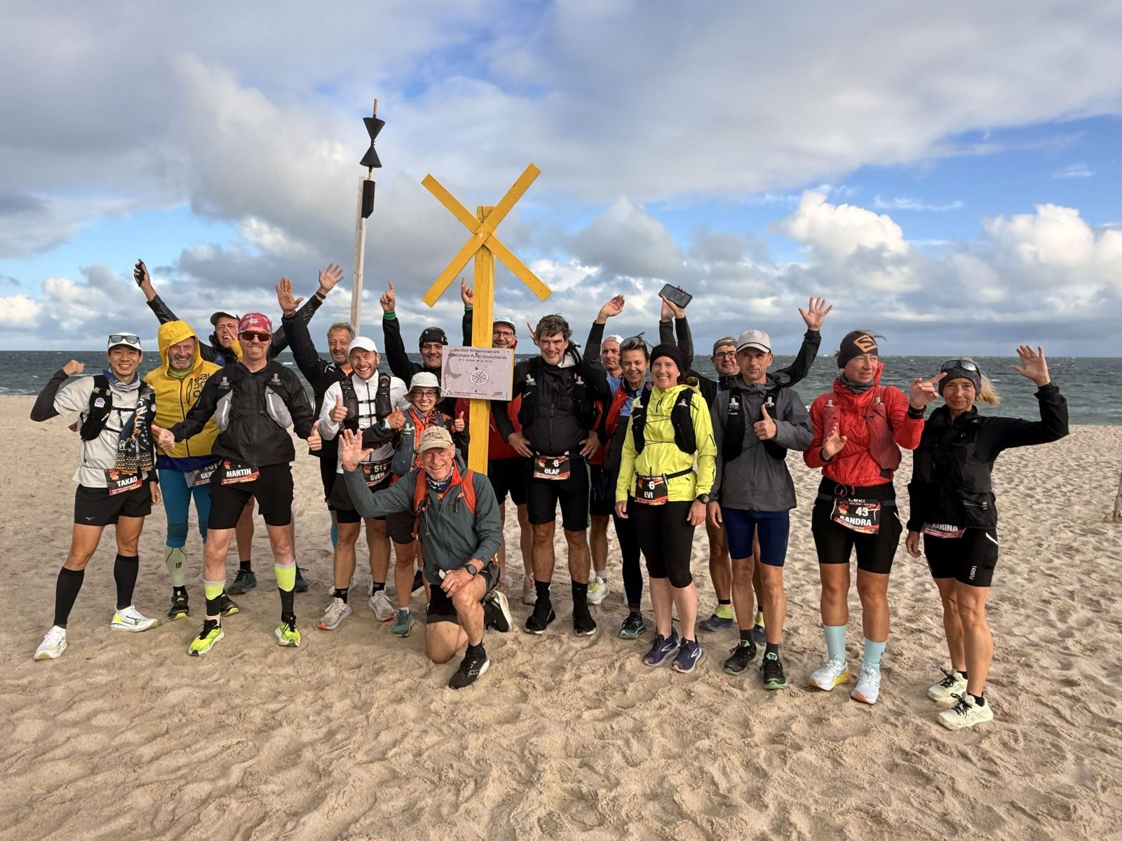 Jubel beim Start am Strand von Sylt