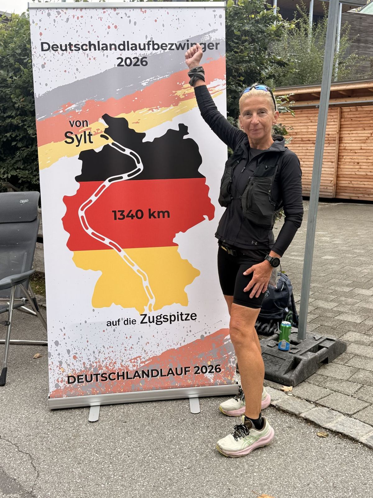 Im Ziel in Garmisch-Partenkirchen